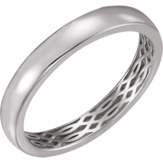 51564:407:P Platinum 4mm Lattice Design Band Size 7