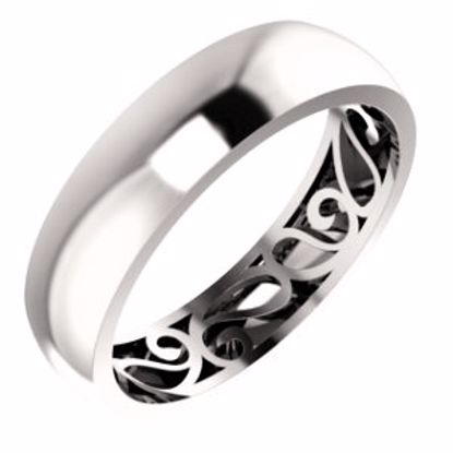 51565:7085:P 14kt Rose 6mm Paisley Design Band Size 8.5