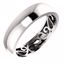 51565:5075:P 14kt White 6mm Paisley Design Band Size 7.5