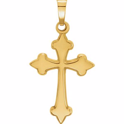 86343:60000:P 14kt Yellow 27.7x14.7mm Cross Pendant 