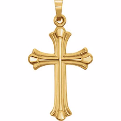 86341:60000:P 14kt Yellow 33.8x17.7mm Cross Pendant 