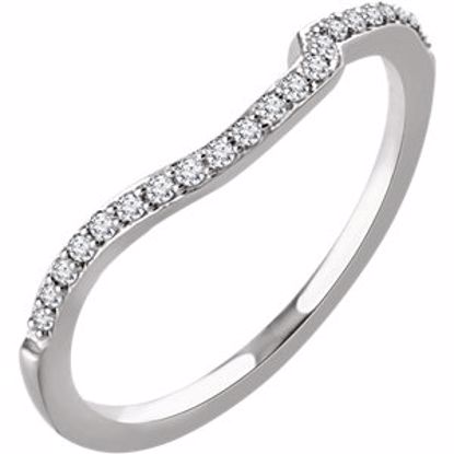 651997:109:P 14kt White 1/6 CTW Diamond Band for 5.5mm Square Ring