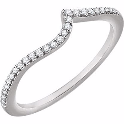 652001:105:P 14kt White 1/6 CTW Diamond Band for 6.5mm Round Ring