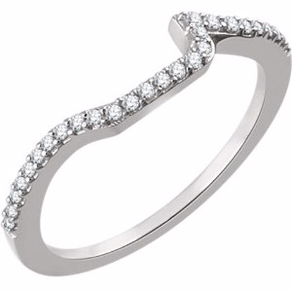 652001:109:P 14kt White 1/6 CTW Diamond Band for 5.5mm Square Ring