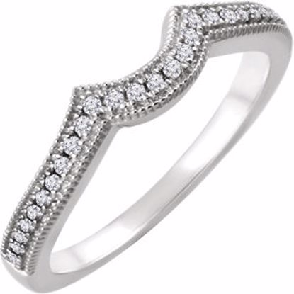 652002:109:P 14kt White 1/6 CTW Diamond Band for 5.5mm Square Ring