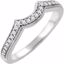 652002:113:P 14kt White 1/6 CTW Diamond Band for 7mm Cushion Ring