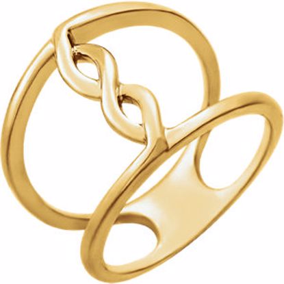 51583:60001:P 14kt Yellow Rope Design Ring Size 7