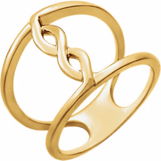 51583:60001:P 14kt Yellow Rope Design Ring Size 7