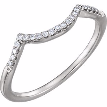 652003:103:P 14kt White 1/10 CTW Diamond Band for 5.8 Round Ring