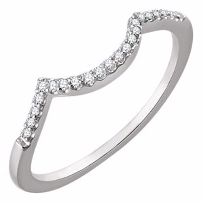 652003:105:P 14kt White .08 CTW Diamond Band for 5mm Square Ring