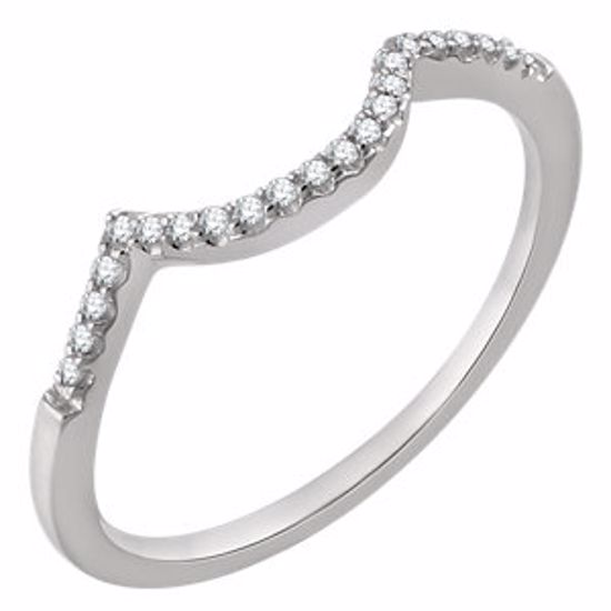 652003:107:P 14kt White .08 CTW Diamond Band for 6mm Cushion Ring