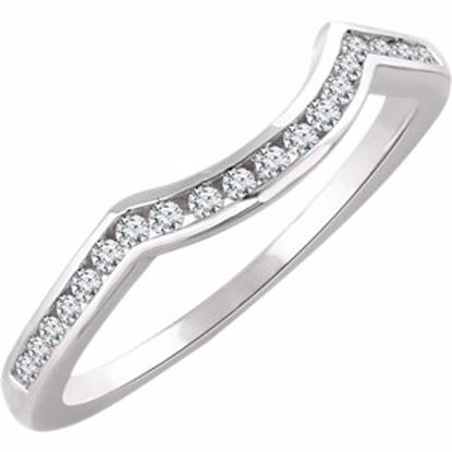 652005:105:P 14kt White 1/6 CTW Diamond Band for 5mm Square Ring