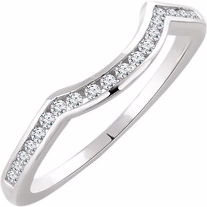 652005:107:P 14kt White 1/6 CTW Diamond Band for 6mm Square Ring