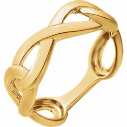 51585:60001:P 14kt Yellow Infinity-Style Ring
