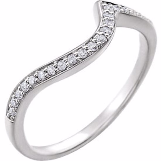 652092:103:P 14kt White 1/8 CTW Diamond Band for 5.2mm Round Ring