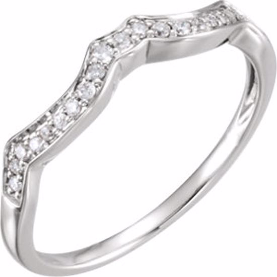 652074:103:P 14kt White 1/8 CTW Diamond Band for 5.2mm Round Ring