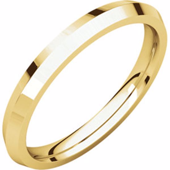 KER7:100:P 10kt Yellow 2.5mm Knife Edge Comfort Fit Band