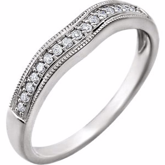 652094:103:P 14kt White 1/10 CTW Diamond Band for 5.2mm Round Ring 