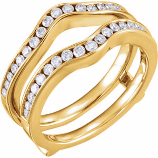 652103:101:P 14kt Yellow 1/2 CTW Channel Set Diamond Ring Guard