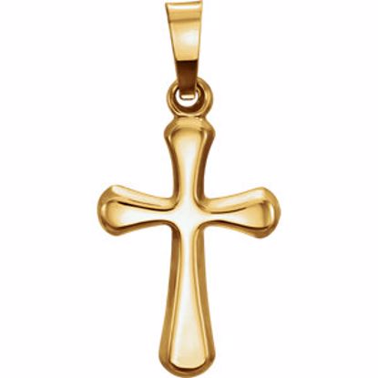 86342:60000:P 14kt Yellow 23x11mm Cross Pendant 