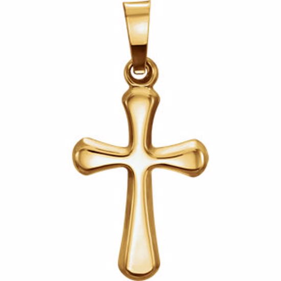 86342:60000:P 14kt Yellow 23x11mm Cross Pendant 