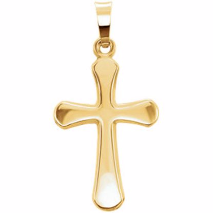 86342:60001:P 14kt Yellow 27x13.8mm Cross Pendant 