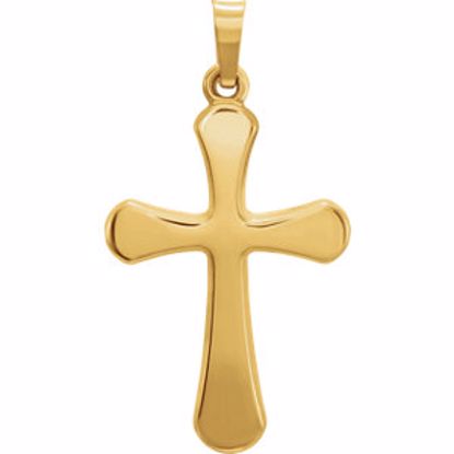 86342:60002:P 14kt Yellow 31.7x16.6mm Cross Pendant 