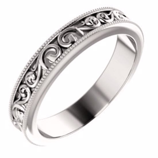 51581:806:P Platinum 4mm Band Size 6