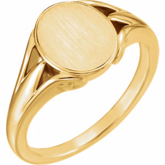 9829:102:P 14kt Yellow Signet Ring 