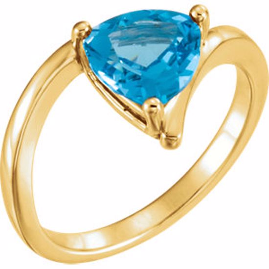 71809:601:P 14kt Yellow Swiss Blue Topaz Ring