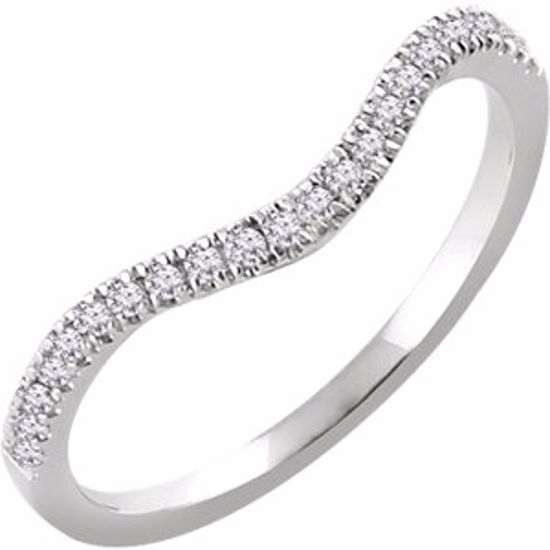 652110:105:P 14kt White 1/6 CTW Diamond Band for 6.5 mm Round Engagement Ring