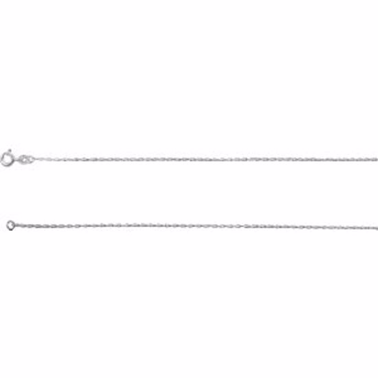 CH1057:60002:P Sterling Silver .85mm Rope 18" Chain with Spring Ring