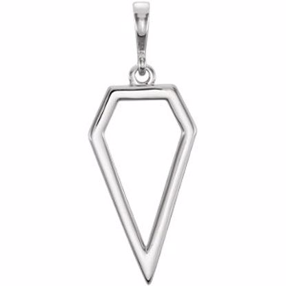 86310:104:P Platinum Geometric Pendant 