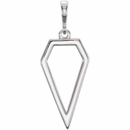 86310:104:P Platinum Geometric Pendant 