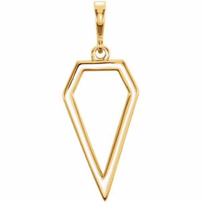 86310:102:P 14kt Yellow Geometric Pendant 