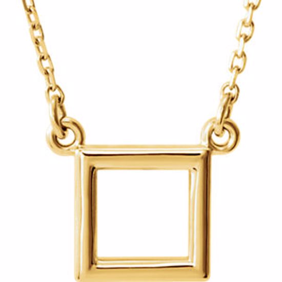 86324:1002:P 14kt Yellow Square 16.5" Necklace