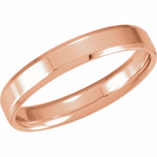 50672:60054:P 14kt Rose 4mm Beveled Edge Comfort-Fit Band Size  12