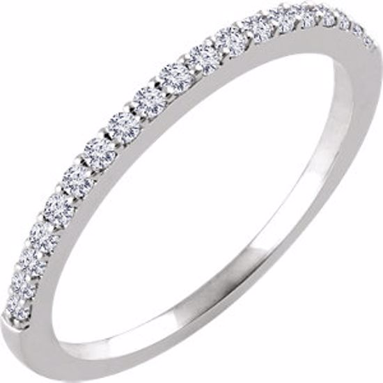 652113:101:P 14kt White 1/6 CTW Diamond Band for 5.2mm Round Ring