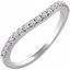 652112:103:P 14kt White 1/4 CTW Diamond Band for 5.8mm Round Ring 