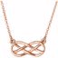 86312:103:P 14kt Rose Infinity-Style Knot Design 18" Necklace 