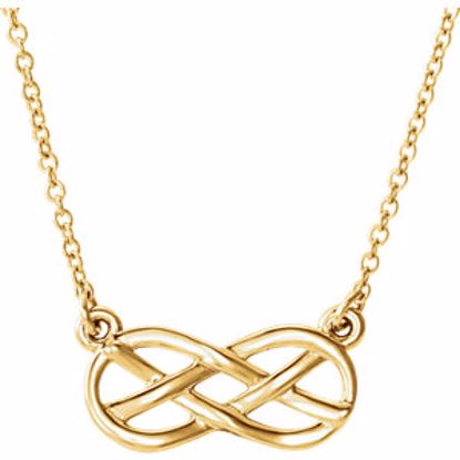 86312:102:P 14kt Yellow Infinity-Style Knot Design 18" Necklace 