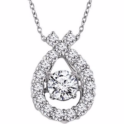 652135:60000:P 14kt White 3/8 CTW Diamond 16-18" Mystara® Necklace