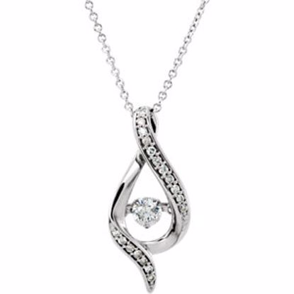 652134:60000:P 14kt White 3/8 CTW Diamond 16-18" Mystara® Necklace 