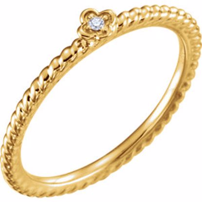 652125:60000:P 14kt Yellow .01 CTW Diamond Stackable Ring