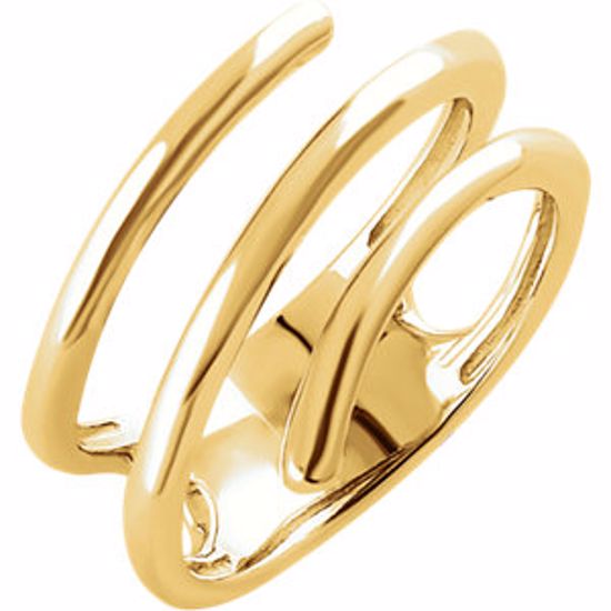 652119:60000:P 14kt Yellow Freeform Ring