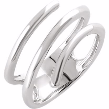 652119:60001:P 14kt White Freeform Ring