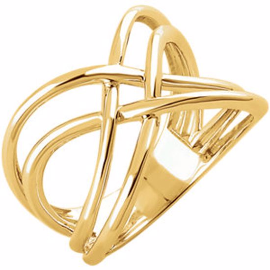652122:60000:P 14kt Yellow Freeform Ring