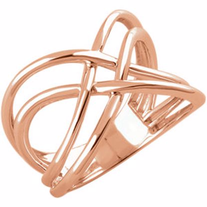 652122:60002:P 14kt Rose Freeform Ring