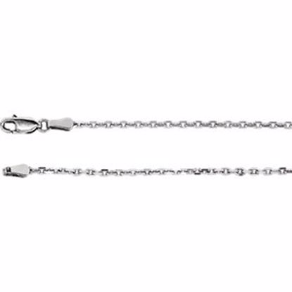 CH524:70002:P Sterling Silver 2mm Diamond-Cut Cable 18" Chain