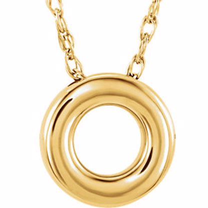 86322:1019:P 14kt Yellow 10mm Circle 18" Necklace